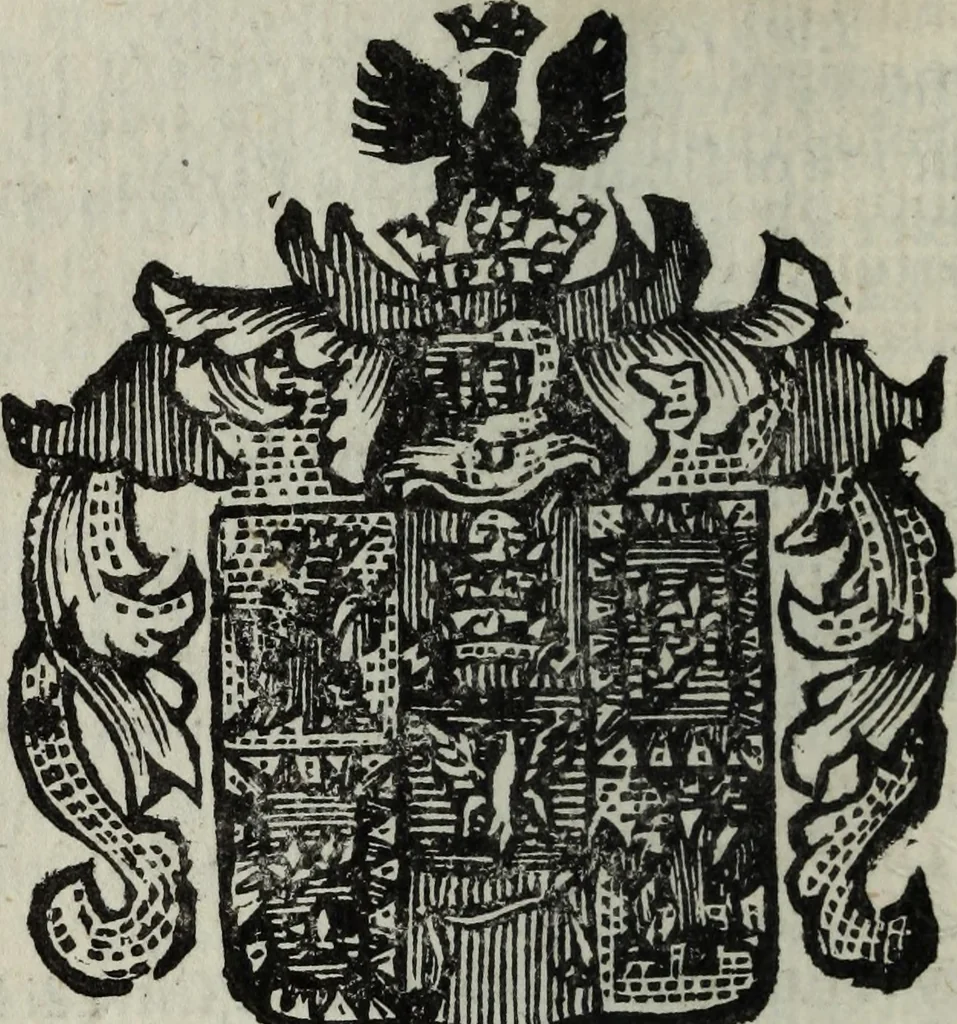 An illustration from Li sovrani del mondo : Opera, che dà notitia della genealogia delle loro famiglie, dell'ampiezza, e governo de' loro stati ... con un catalogo degli autori, che meglio ne hanno scritto, 1720, leaf 131