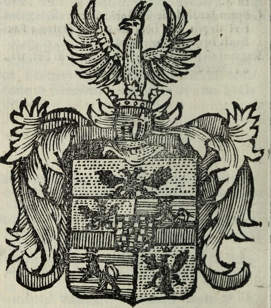 An illustration from Li sovrani del mondo : Opera, che dà notitia della genealogia delle loro famiglie, dell'ampiezza, e governo de' loro stati ... con un catalogo degli autori, che meglio ne hanno scritto, 1720, leaf 145