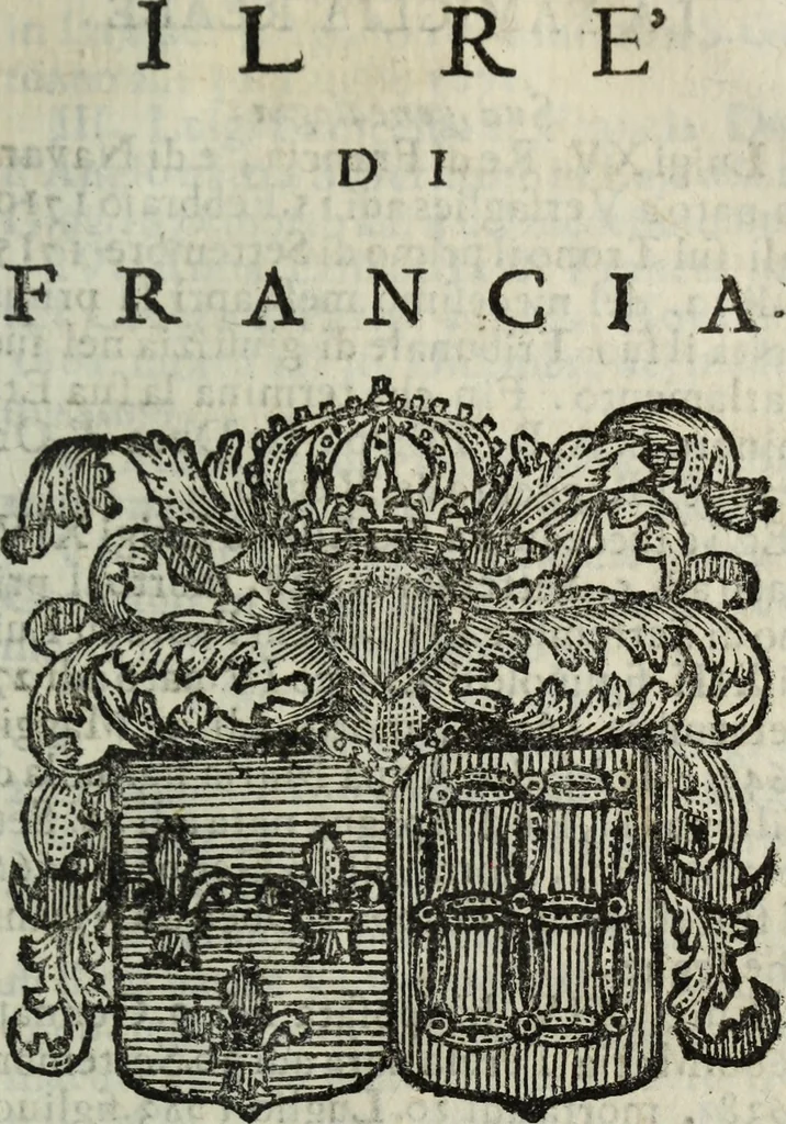 An illustration from Li sovrani del mondo : Opera, che dà notitia della genealogia delle loro famiglie, dell'ampiezza, e governo de' loro stati ... con un catalogo degli autori, che meglio ne hanno scritto, 1720, leaf 266