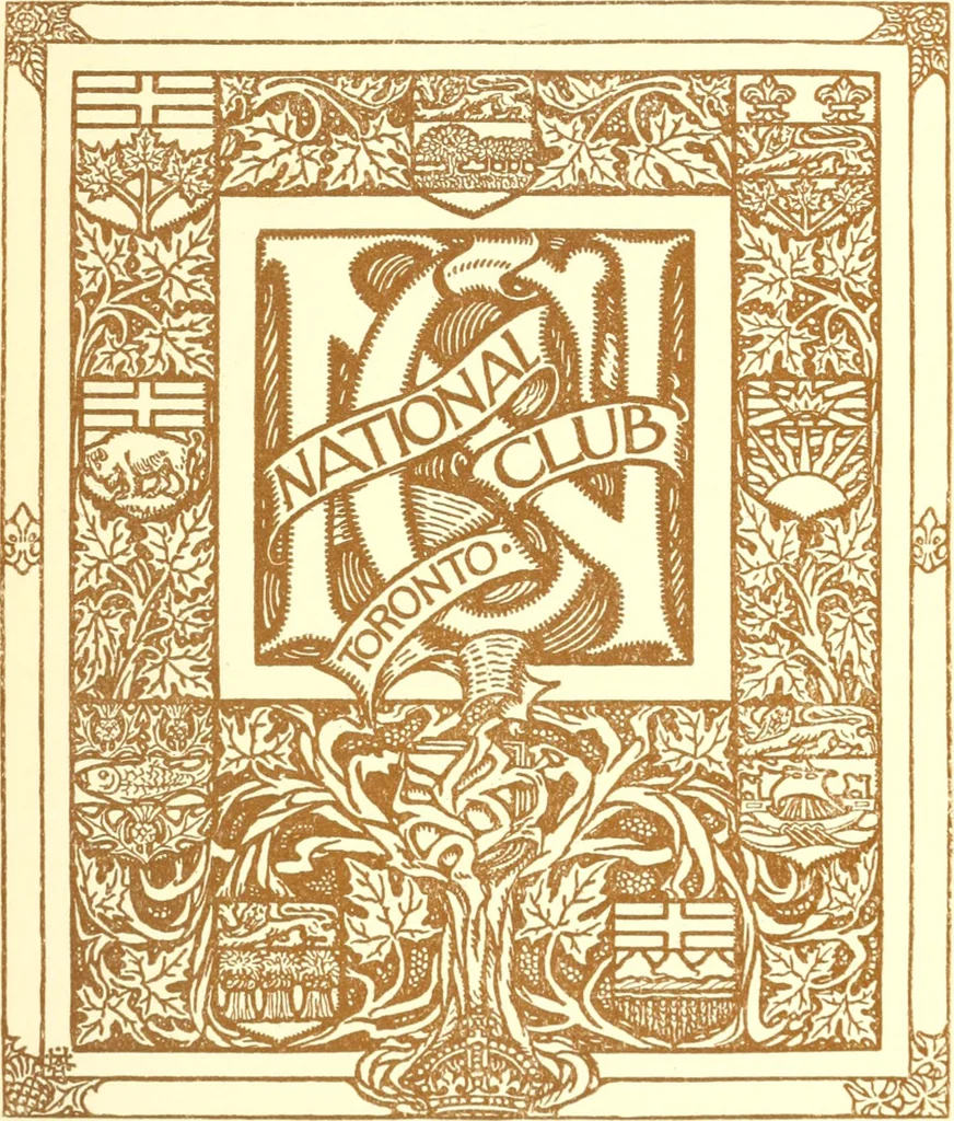 An illustration from A list of Canadian bookplates : with a review of the history of ex libris in the Dominion, 1919, leaf 140