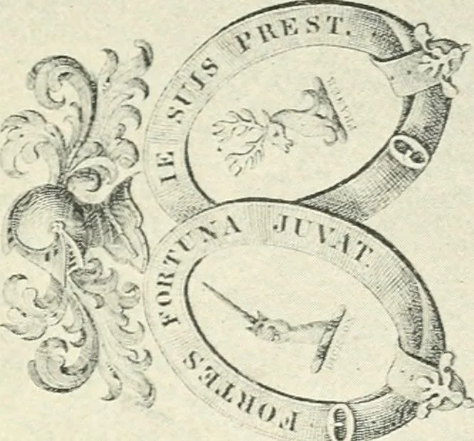 An illustration from A list of Canadian bookplates : with a review of the history of ex libris in the Dominion, 1919, leaf 72