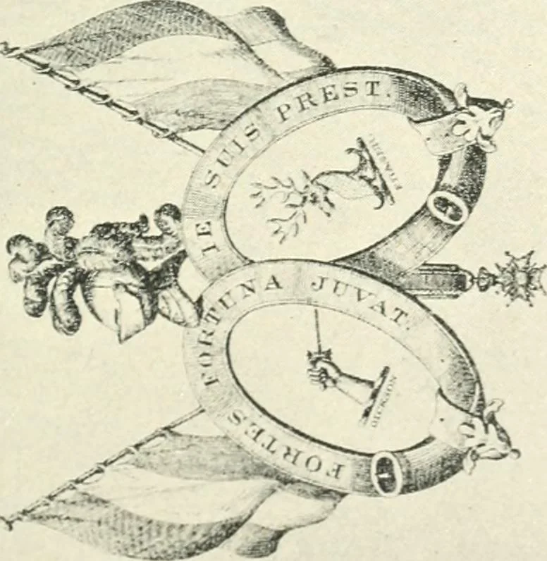 An illustration from A list of Canadian bookplates : with a review of the history of ex libris in the Dominion, 1919, leaf 72