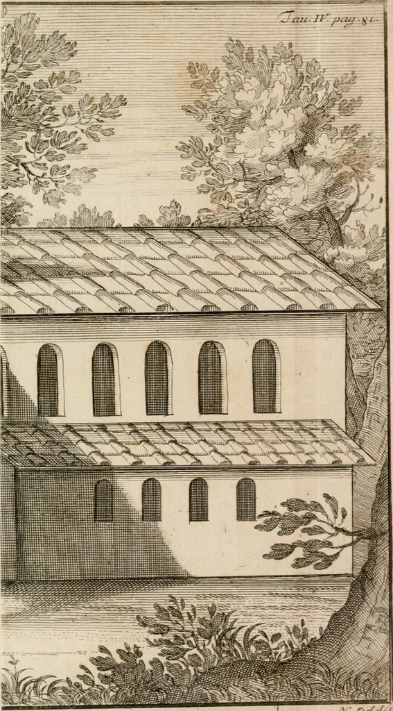 An illustration from L'istoria della Chiesa di S. Giovanni avanti Porta Latina, titolo cardinalizio, 1716, leaf 115