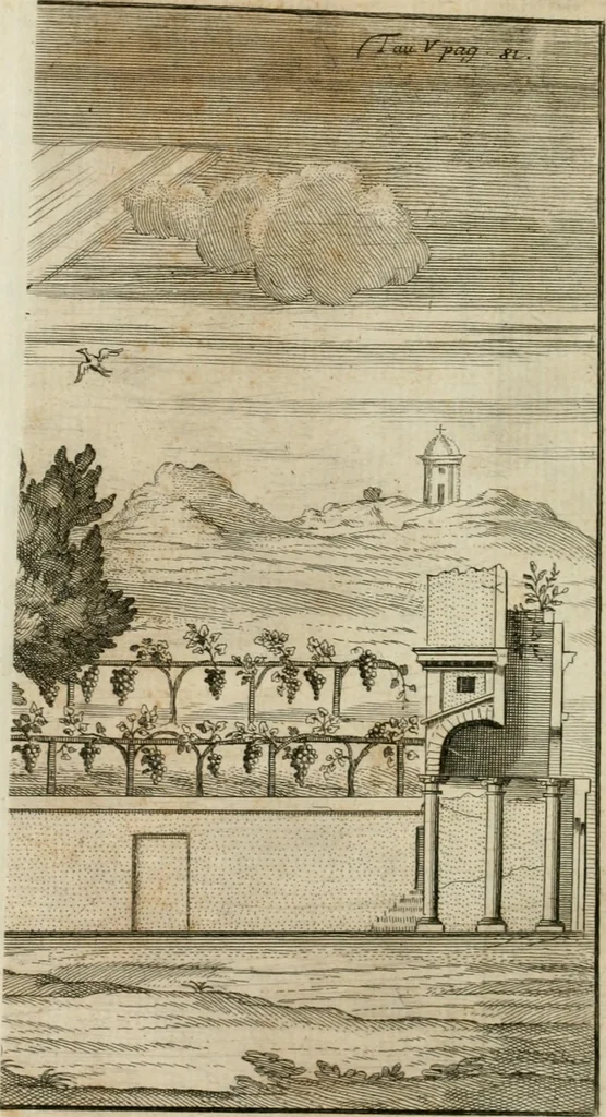An illustration from L'istoria della Chiesa di S. Giovanni avanti Porta Latina, titolo cardinalizio, 1716, leaf 117