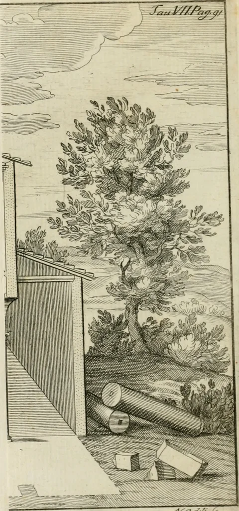 An illustration from L'istoria della Chiesa di S. Giovanni avanti Porta Latina, titolo cardinalizio, 1716, leaf 131