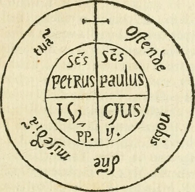 An illustration from L'istoria della Chiesa di S. Giovanni avanti Porta Latina, titolo cardinalizio, 1716, leaf 302