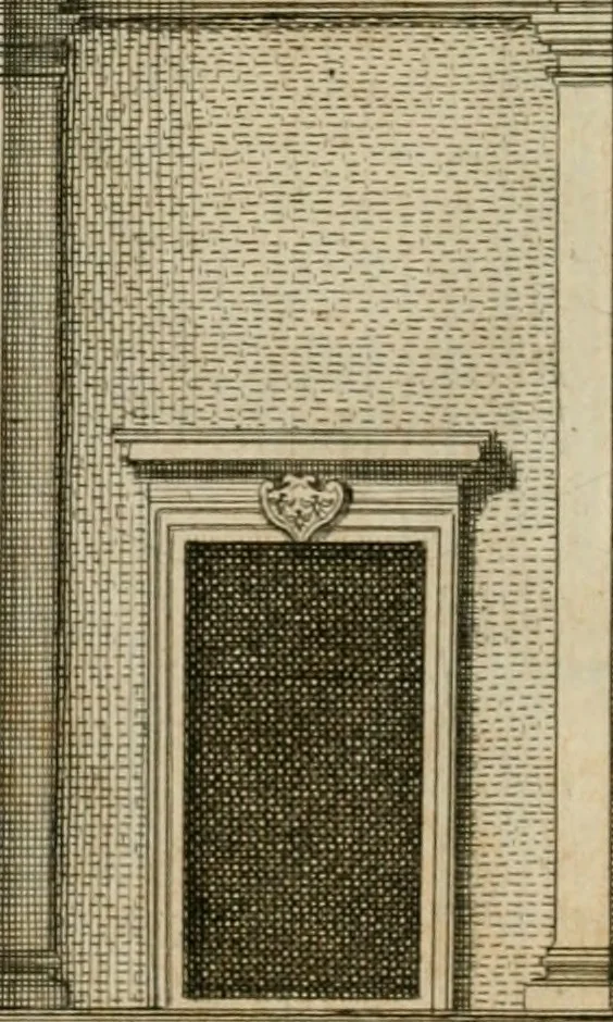 An illustration from L'istoria della Chiesa di S. Giovanni avanti Porta Latina, titolo cardinalizio, 1716, leaf 99