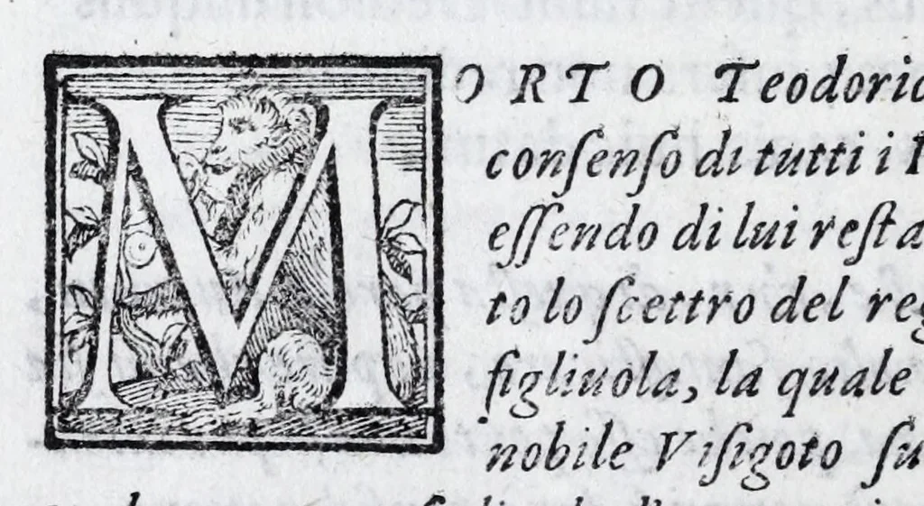 An illustration from L'istoria di Verona, del sig. Girolamo dalla Corte gentil'huomo veronese : divisa in dve parti, et in XXII libri : nella qvale non solo a pieno si contengono le cose pertinenti alla detta città, ma molte altre ancora si toccano, che alle altre città, & luoghi circonuicini si aspettano : con la tauola in ciascuna parte delle cose più notabili, 1592, leaf 120