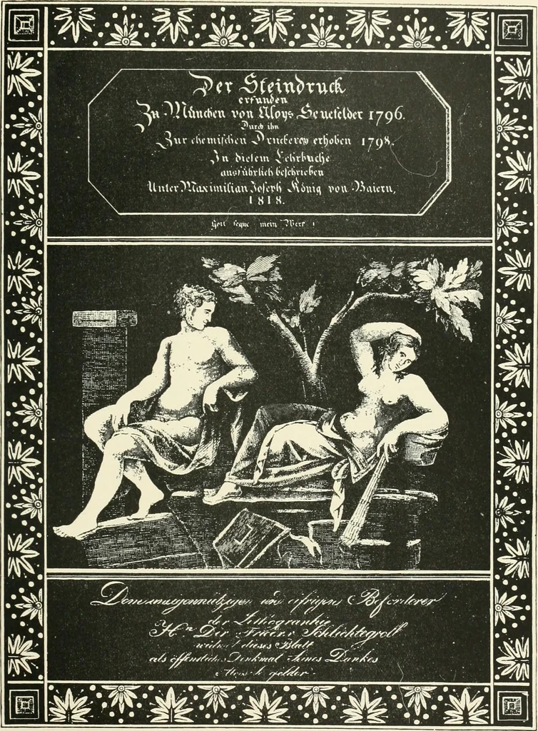 An illustration from Lithography and lithographers; some chapters in the history of the art, 1915, leaf 34