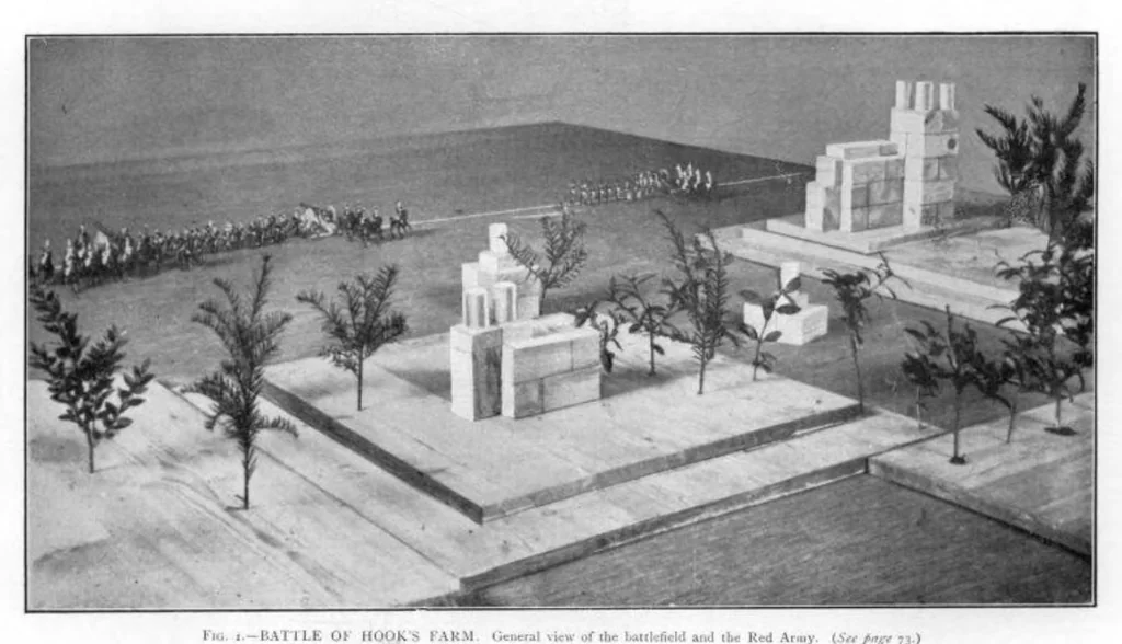 An illustration from Little Wars, 1913, leaf 11