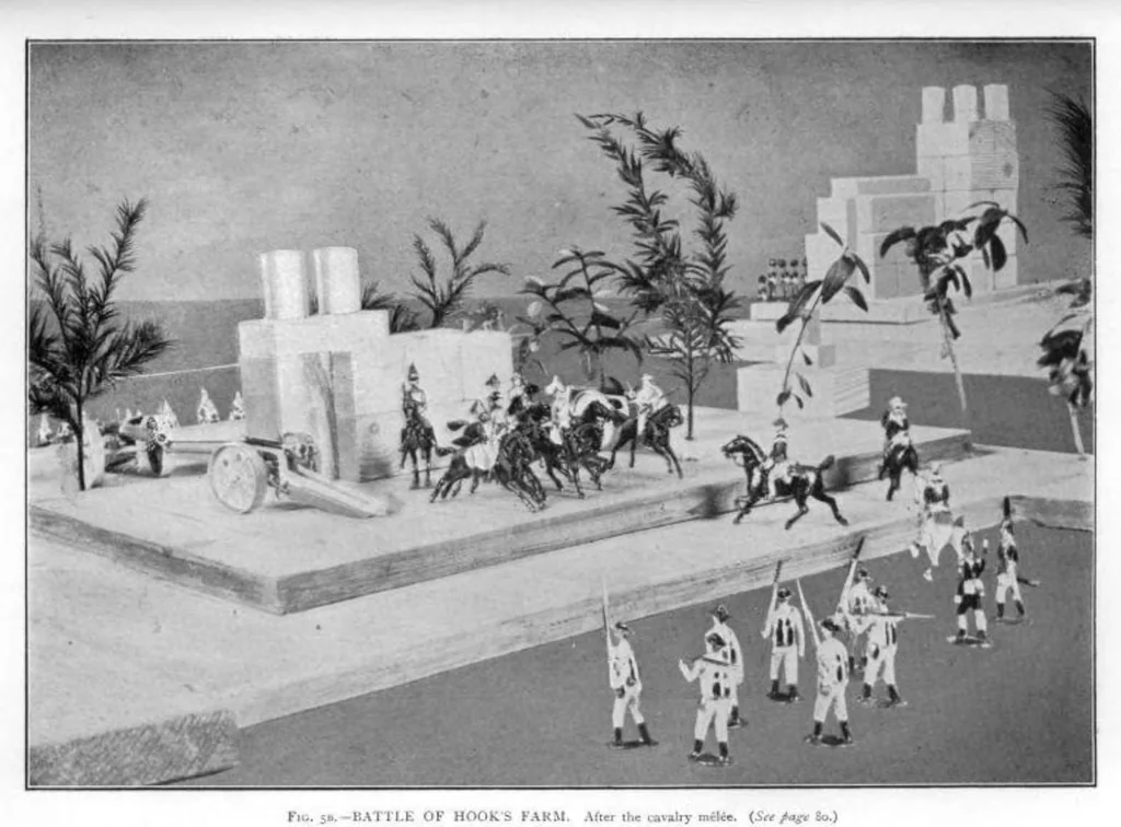 An illustration from Little Wars, 1913, leaf 23