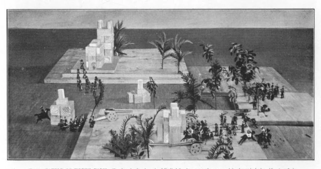 An illustration from Little Wars, 1913, leaf 27