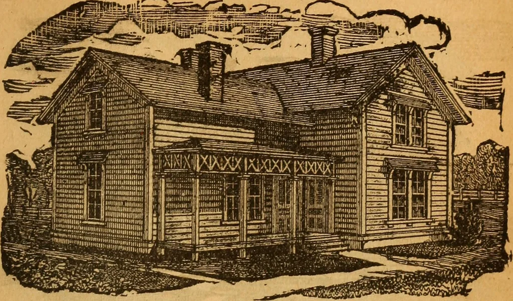 An illustration from The little gold mine. Conklin's handy manual of the mechanical arts and house plans .., 1889, leaf 482