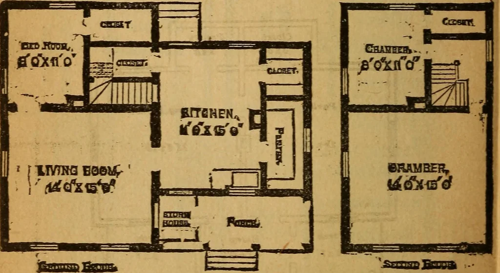 An illustration from The little gold mine. Conklin's handy manual of the mechanical arts and house plans .., 1889, leaf 483