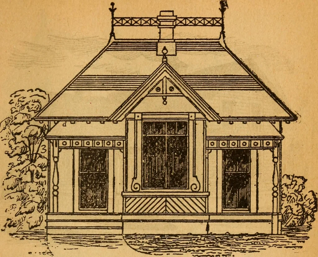 An illustration from The little gold mine. Conklin's handy manual of the mechanical arts and house plans .., 1889, leaf 484