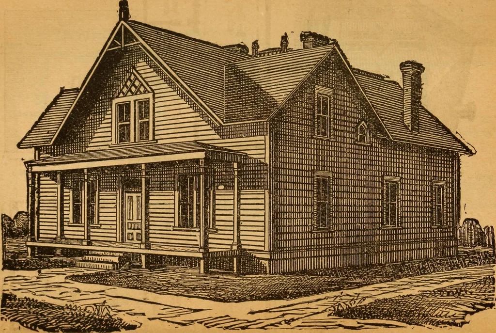 An illustration from The little gold mine. Conklin's handy manual of the mechanical arts and house plans .., 1889, leaf 486