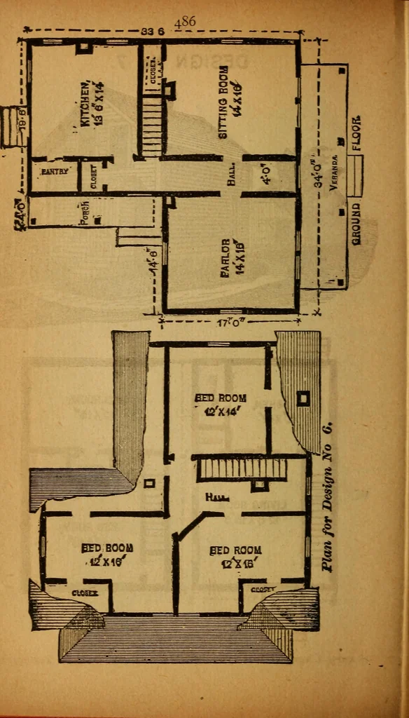An illustration from The little gold mine. Conklin's handy manual of the mechanical arts and house plans .., 1889, leaf 487