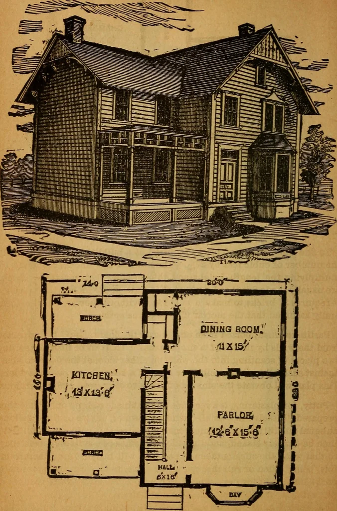 An illustration from The little gold mine. Conklin's handy manual of the mechanical arts and house plans .., 1889, leaf 489