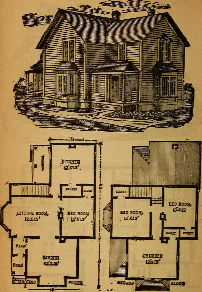 An illustration from The little gold mine. Conklin's handy manual of the mechanical arts and house plans .., 1889, leaf 493