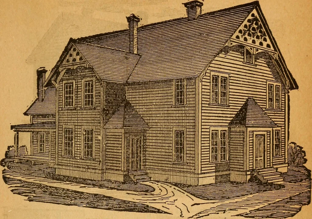 An illustration from The little gold mine. Conklin's handy manual of the mechanical arts and house plans .., 1889, leaf 494