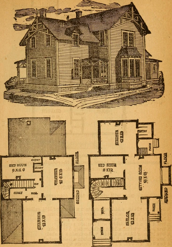 An illustration from The little gold mine. Conklin's handy manual of the mechanical arts and house plans .., 1889, leaf 496
