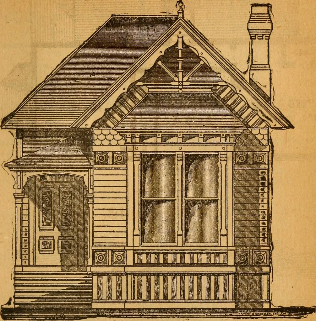 An illustration from The little gold mine. Conklin's handy manual of the mechanical arts and house plans .., 1889, leaf 500