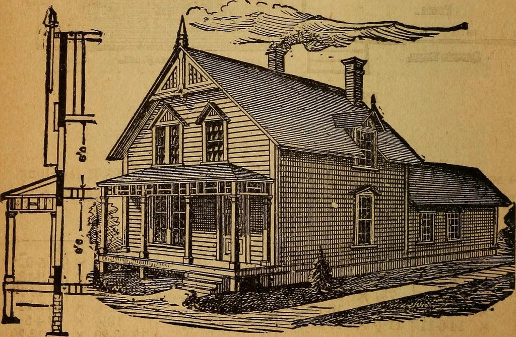 An illustration from The little gold mine. Conklin's handy manual of the mechanical arts and house plans .., 1889, leaf 501
