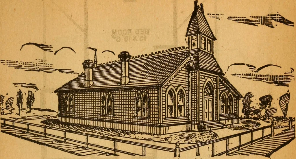 An illustration from The little gold mine. Conklin's handy manual of the mechanical arts and house plans .., 1889, leaf 508