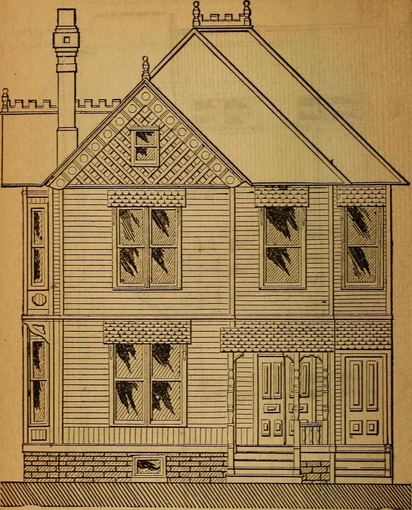 An illustration from The little gold mine. Conklin's handy manual of the mechanical arts and house plans .., 1889, leaf 513