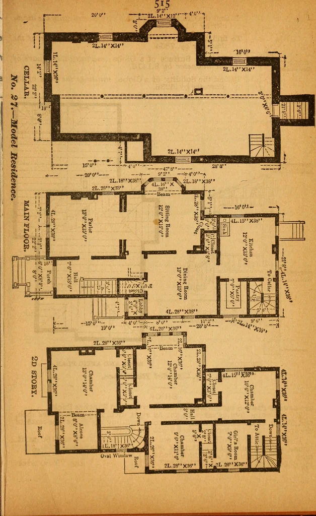 An illustration from The little gold mine. Conklin's handy manual of the mechanical arts and house plans .., 1889, leaf 516