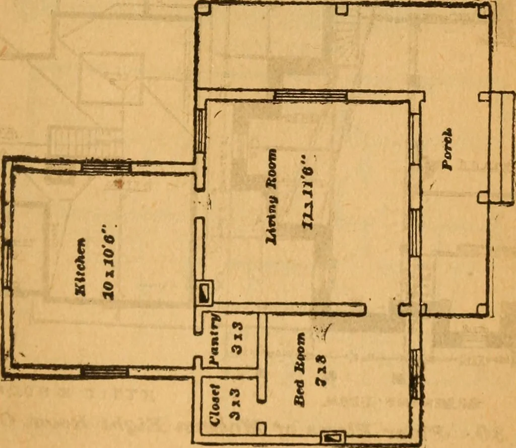 An illustration from The little gold mine. Conklin's handy manual of the mechanical arts and house plans .., 1889, leaf 526