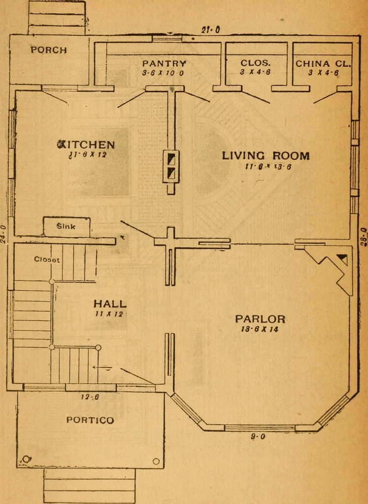 An illustration from The little gold mine. Conklin's handy manual of the mechanical arts and house plans .., 1889, leaf 530
