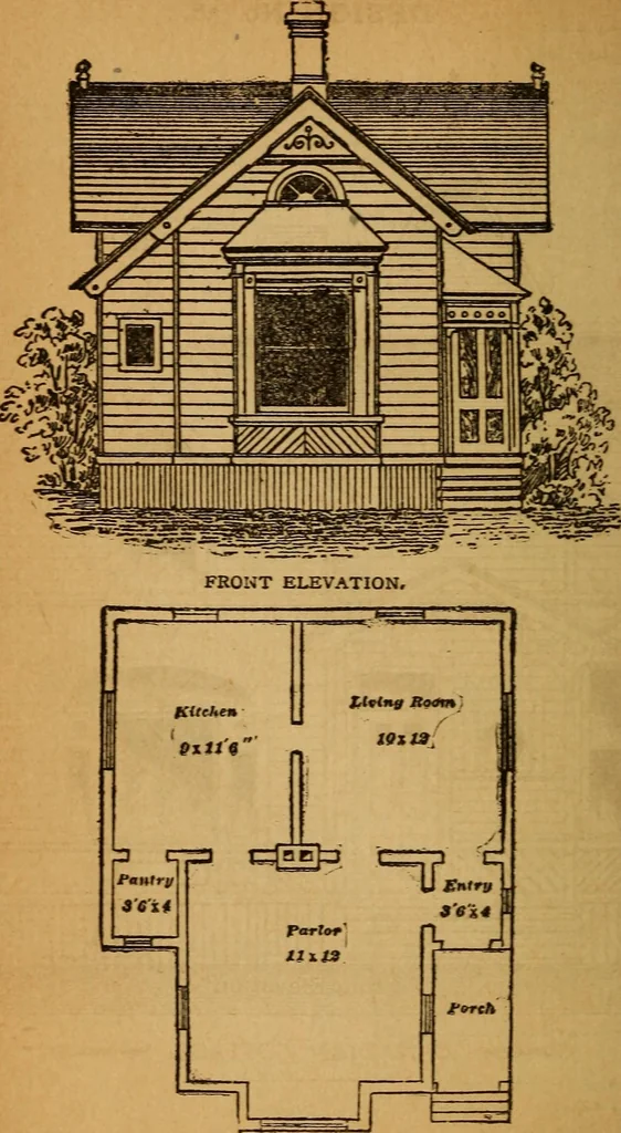 An illustration from The little gold mine. Conklin's handy manual of the mechanical arts and house plans .., 1889, leaf 531