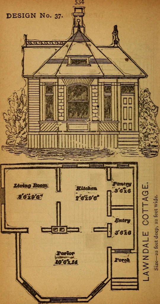An illustration from The little gold mine. Conklin's handy manual of the mechanical arts and house plans .., 1889, leaf 535
