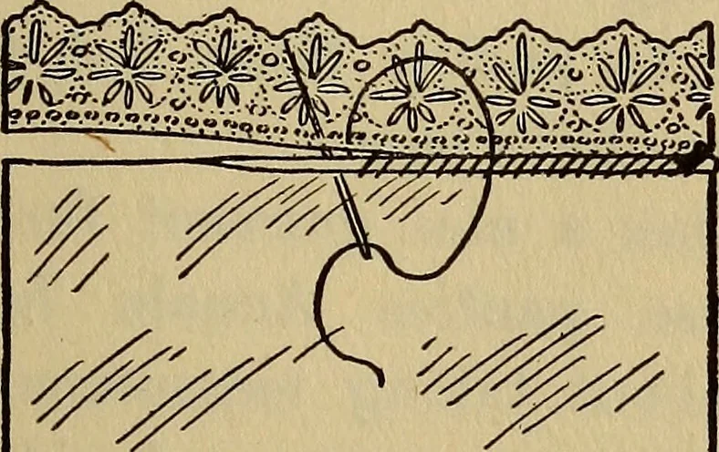 An illustration from A little sewing book for a little girl, 1918, leaf 134