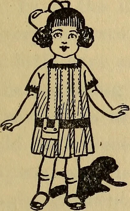 An illustration from A little sewing book for a little girl, 1918, leaf 162