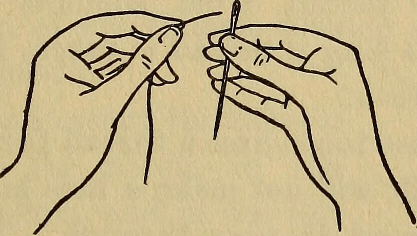 An illustration from A little sewing book for a little girl, 1918, leaf 22