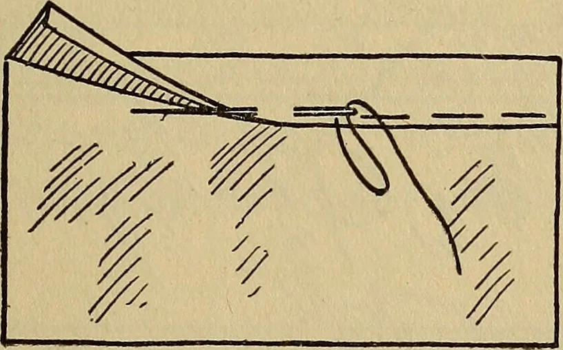 An illustration from A little sewing book for a little girl, 1918, leaf 58
