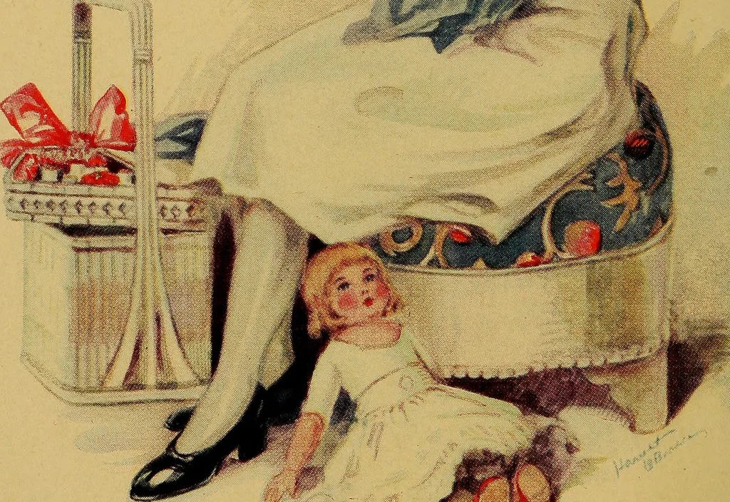 An illustration from A little sewing book for a little girl, 1918, leaf 7