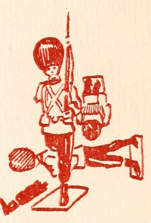 An illustration from Little wars : a game for boys from twelve years of age to one hundred and fifty and for that more intelligent sort of girls who like boys' games and books, 1913, leaf 25
