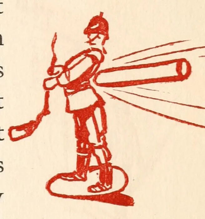 An illustration from Little wars : a game for boys from twelve years of age to one hundred and fifty and for that more intelligent sort of girls who like boys' games and books, 1913, leaf 63