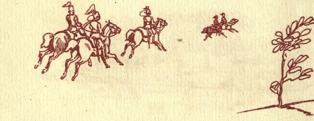 An illustration from Little wars, a game for boys from twelve years of age to one hundred and fifty and for that more intelligent sort of girls who like boys' games and books; with an appendix on Kriegspiel, 1913, leaf 50