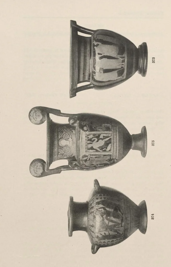 An illustration from Illustrated catalogue of the important and interesting collection of beautiful pottery vases of Eastern origin, dating from the sixth century B.C. to the eighteenth century A.D., being the collection of the widely known connoisseur Mr. Thomas B. Clarke of New York City [electronic resource] : to be sold at unrestricted public sale at the American Art Galleries on the afternoons herein stated, 1917, leaf 105