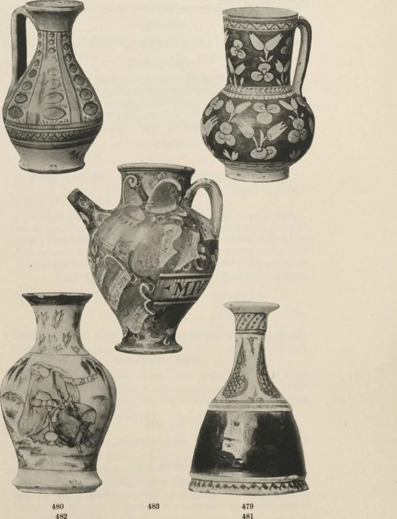 An illustration from Illustrated catalogue of the important and interesting collection of beautiful pottery vases of Eastern origin, dating from the sixth century B.C. to the eighteenth century A.D., being the collection of the widely known connoisseur Mr. Thomas B. Clarke of New York City [electronic resource] : to be sold at unrestricted public sale at the American Art Galleries on the afternoons herein stated, 1917, leaf 130