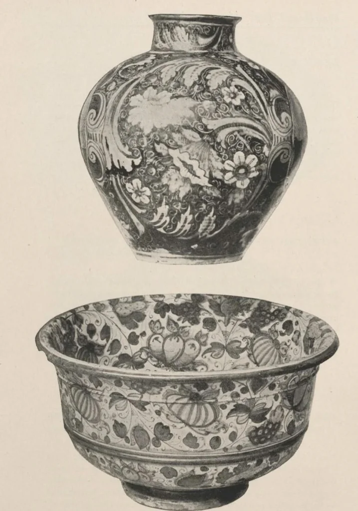 An illustration from Illustrated catalogue of the important and interesting collection of beautiful pottery vases of Eastern origin, dating from the sixth century B.C. to the eighteenth century A.D., being the collection of the widely known connoisseur Mr. Thomas B. Clarke of New York City [electronic resource] : to be sold at unrestricted public sale at the American Art Galleries on the afternoons herein stated, 1917, leaf 202