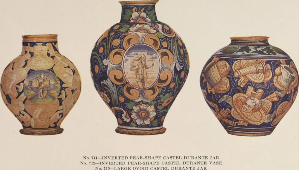 An illustration from Illustrated catalogue of the important and interesting collection of beautiful pottery vases of Eastern origin, dating from the sixth century B.C. to the eighteenth century A.D., being the collection of the widely known connoisseur Mr. Thomas B. Clarke of New York City [electronic resource] : to be sold at unrestricted public sale at the American Art Galleries on the afternoons herein stated, 1917, leaf 204