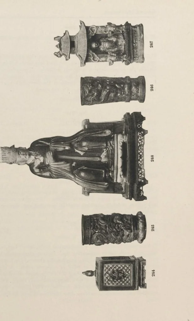 An illustration from Illustrated catalogue of the important and interesting collection of beautiful pottery vases of Eastern origin, dating from the sixth century B.C. to the eighteenth century A.D., being the collection of the widely known connoisseur Mr. Thomas B. Clarke of New York City [electronic resource] : to be sold at unrestricted public sale at the American Art Galleries on the afternoons herein stated, 1917, leaf 65