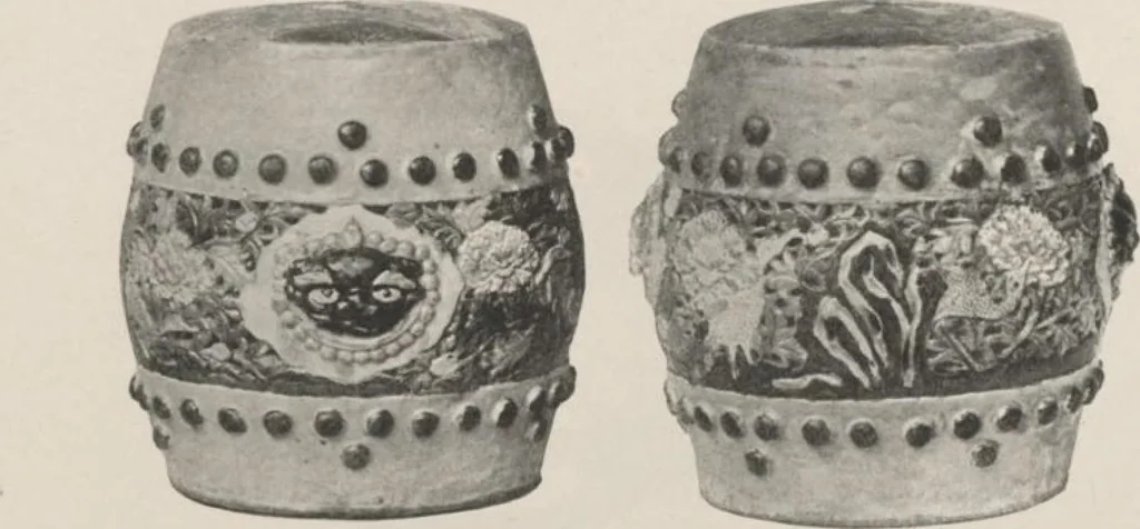 An illustration from Illustrated catalogue of the important and interesting collection of beautiful pottery vases of Eastern origin, dating from the sixth century B.C. to the eighteenth century A.D., being the collection of the widely known connoisseur Mr. Thomas B. Clarke of New York City [electronic resource] : to be sold at unrestricted public sale at the American Art Galleries on the afternoons herein stated, 1917, leaf 88