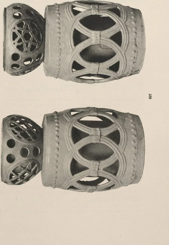 An illustration from Illustrated catalogue of the important and interesting collection of beautiful pottery vases of Eastern origin, dating from the sixth century B.C. to the eighteenth century A.D., being the collection of the widely known connoisseur Mr. Thomas B. Clarke of New York City [electronic resource] : to be sold at unrestricted public sale at the American Art Galleries on the afternoons herein stated, 1917, leaf 91