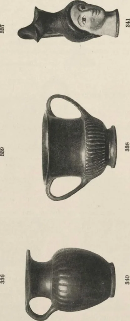 An illustration from Illustrated catalogue of the important and interesting collection of beautiful pottery vases of Eastern origin, dating from the sixth century B.C. to the eighteenth century A.D., being the collection of the widely known connoisseur Mr. Thomas B. Clarke of New York City [electronic resource] : to be sold at unrestricted public sale at the American Art Galleries on the afternoons herein stated, 1917, leaf 95
